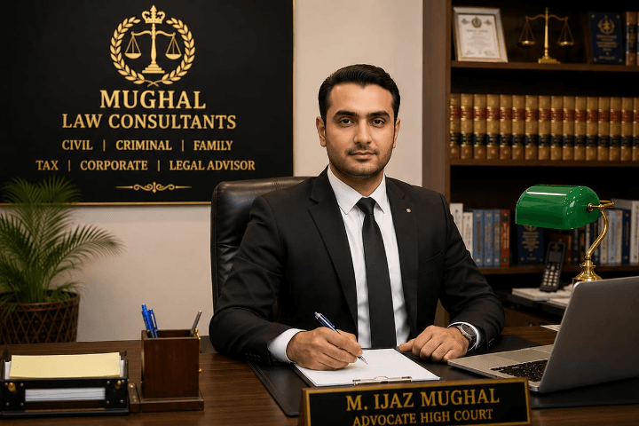 M. Ijaz Mughal, Advocate High Court, at his Lahore office
